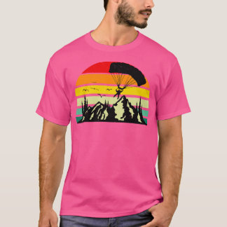 Skydiving  Retro Skydiver Parachute T-shirt