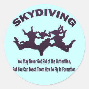 SKYDIVING RONDE STICKER