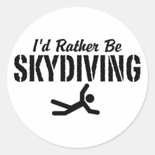 Skydiving Ronde Sticker