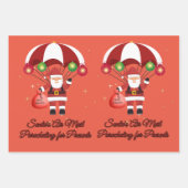 Skydiving Santa Parachute Air Mail Inpakpapier Vel (Voorkant 3)