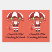 Skydiving Santa Parachute Air Mail Inpakpapier Vel (Voorkant 2)