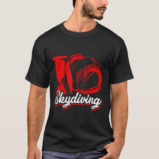 Skydiving Shirt Ik hou van skydiving (Voorkant)