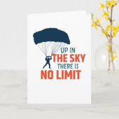 Skydiving Sky Skydiver Parachute Gezegde Kaart (Gele Bloem)