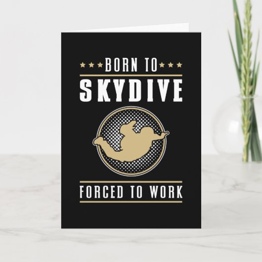 Skydiving Skydive Jump Skydiver Plane Funny Gift Kaart (Voorkant)