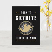 Skydiving Skydive Jump Skydiver Plane Funny Gift Kaart (Gele Bloem)