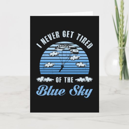 Skydiving Skydive Jump Skydiver Retro Funny Gift Kaart (Voorkant)