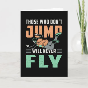 Skydiving Skydive Skydiver Jump Retro Funny Gift Kaart