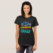 Skydiving Skydiver Ik ben een beetje Skydive Crazy T-shirt (Voorkant volledig)