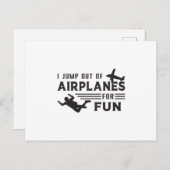 Skydiving Skydiver Jump Plane Gift Idee Briefkaart (Voorkant / Achterkant)