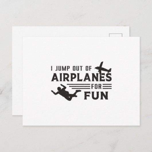 Skydiving Skydiver Jump Plane Gift Idee Briefkaart (Voorkant / Achterkant)