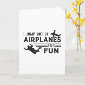 Skydiving Skydiver Jump Plane Gift Idee Kaart (Gele Bloem)