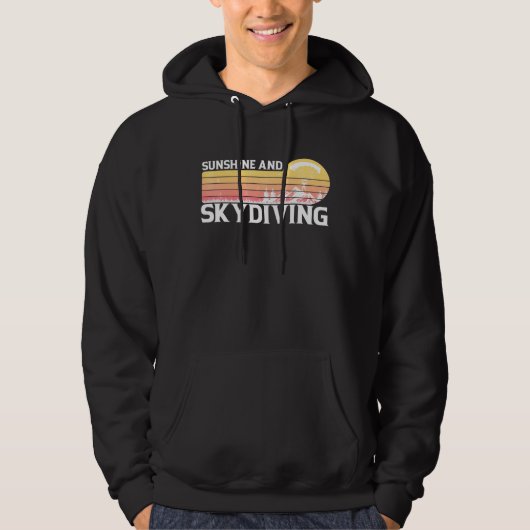 Skydiving Skydiver Parachute Sunshine graphics Hoodie (Voorkant)