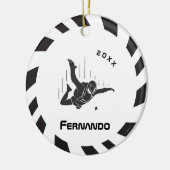 Skydiving Skydiver Parachuting Name & Year Dated Keramisch Ornament (Links)