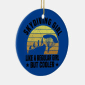 Skydiving Skydiver Parachuting Parachute Keramisch Ornament (Rechts)