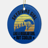 Skydiving Skydiver Parachuting Parachute Keramisch Ornament (Links)