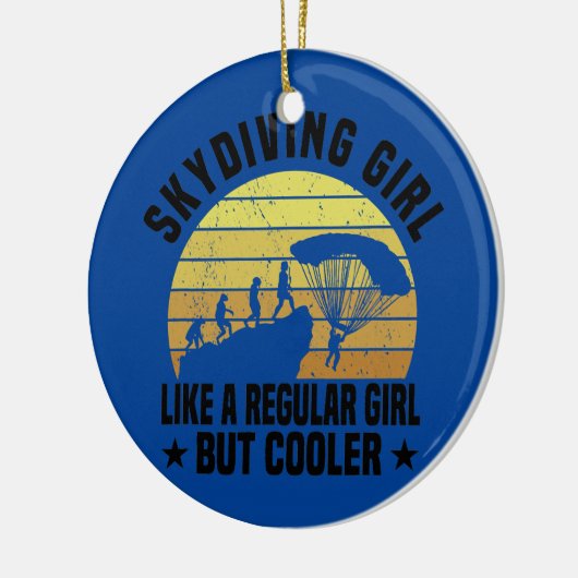 Skydiving Skydiver Parachuting Parachute Keramisch Ornament (Links)