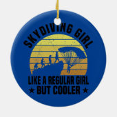 Skydiving Skydiver Parachuting Parachute Keramisch Ornament (Achterkant)