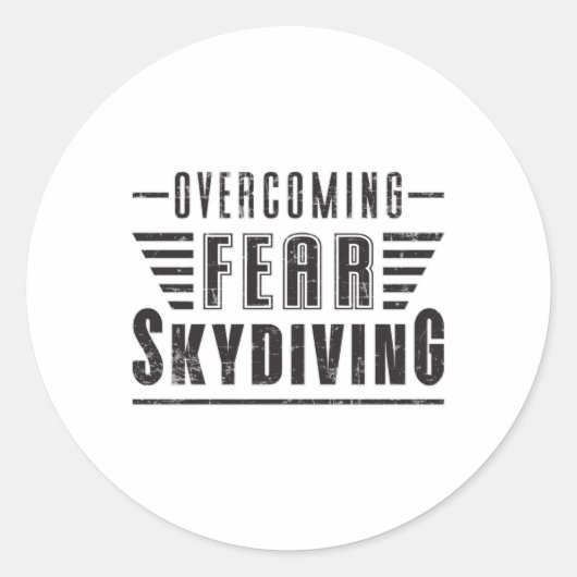 Skydiving Skydiver Plane Jump Gift Idee Ronde Sticker (Voorkant)
