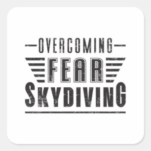 Skydiving Skydiver Plane Jump Gift Idee Vierkante Sticker