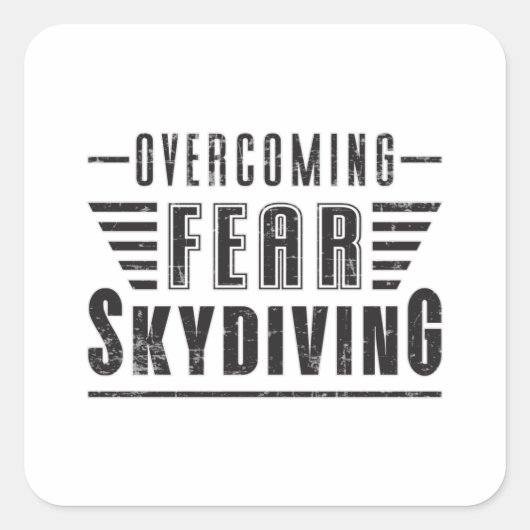 Skydiving Skydiver Plane Jump Gift Idee Vierkante Sticker (Voorkant)