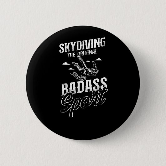 Skydiving Skydiving die de oorspronkelijke badassp Ronde Button 5,7 Cm (Voorkant)
