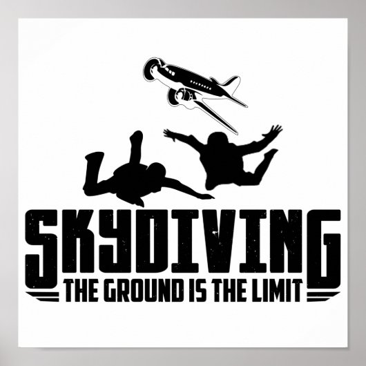 Skydiving | Skydiving Skydiver Gifts Poster (Voorkant)