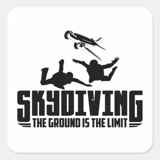 Skydiving | Skydiving Skydiver Gifts Vierkante Sticker (Voorkant)