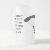 Skydiving Slogan Frosted Mok (Voorkant links)