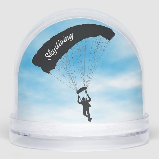 Skydiving Souvenir Snow Wereldbol Sneeuwbol (Voorkant)