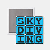 Skydiving, Sport Magneet (Voorkant / Achterkant)