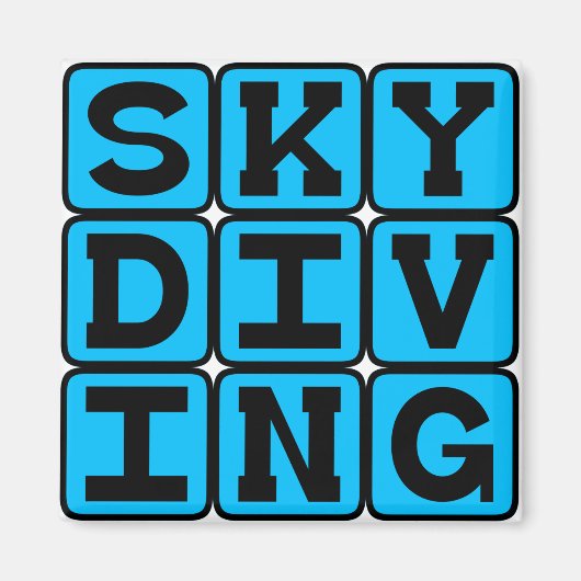 Skydiving, Sport Magneet (Voorkant)
