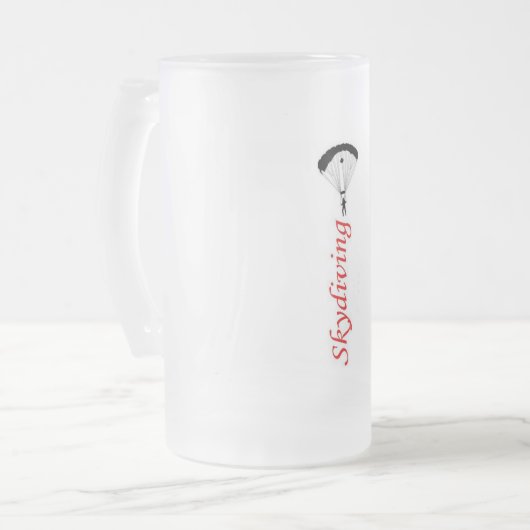 Skydiving Stein Matglas Bierpul (Voorkant links)
