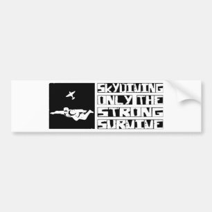 Skydiving Survive Bumpersticker
