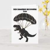 Skydiving T-rex Kaart (Gele Bloem)