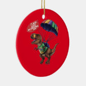 Skydiving T-Rex Keramisch Ornament (Rechts)