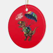 Skydiving T-Rex Keramisch Ornament (Links)