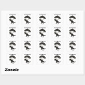 Skydiving T-rex Vierkante Sticker (Vel)