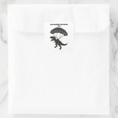 Skydiving T-rex Vierkante Sticker (Tas)