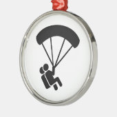 Skydiving tandem metalen ornament (Links)