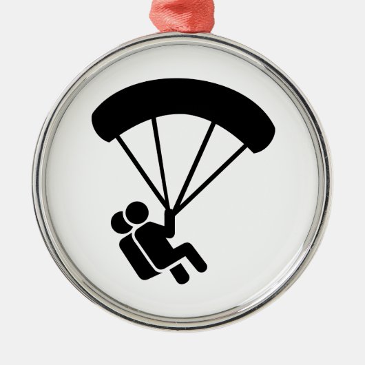 Skydiving tandem metalen ornament (Voorkant)