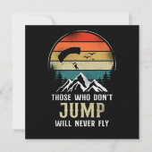 Skydiving Those Who Don'T Jump Will Never Fly Para Kaart (Voorkant)