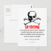 Skydiving Training Briefkaart (Voorkant / Achterkant)
