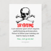 Skydiving Training Briefkaart (Voorkant)