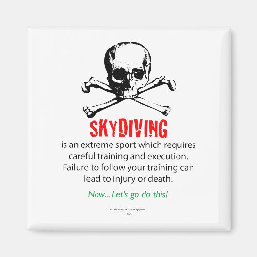 Skydiving Training Magneet (Voorkant)