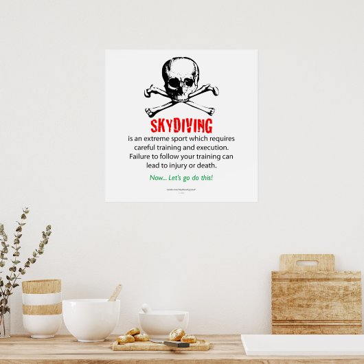 Skydiving Training Poster (Keuken)