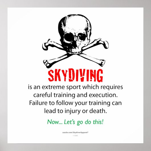 Skydiving Training Poster (Voorkant)