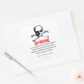 Skydiving Training Vierkante Sticker (Envelop)