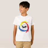 Skydiving Tricolor Emblem T-shirt (Voorkant volledig)