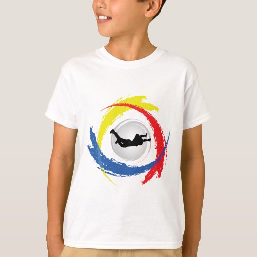 Skydiving Tricolor Emblem T-shirt (Voorkant)