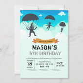 Skydiving-uitnodiging Kaart (Voorkant)